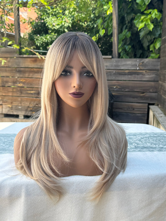 Perruque Synthétique Longue Blonde